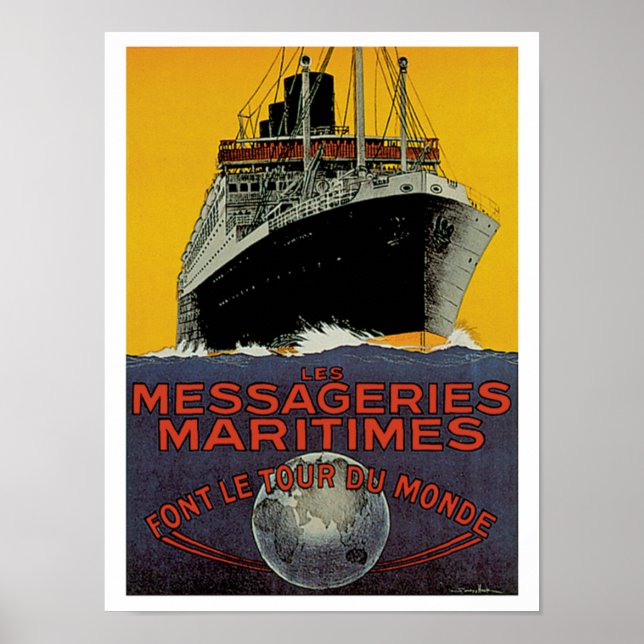 Les Messageries Maritimes Poster (Framsidan)