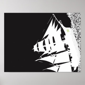 Les Mis Frakt Silhouette Poster