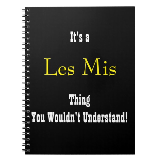 Les Mis Journal Anteckningsbok (Framsidan)