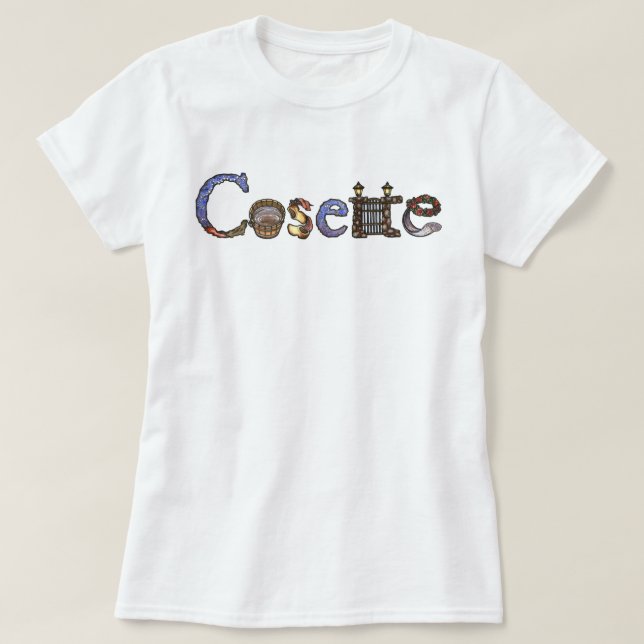 Les Misérables kärlek: Cosette stilsortsskjorta T-shirt (Design framsida)