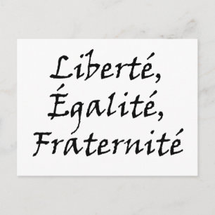 Les Misérables Kärlek: Liberté, Égalité, Fraternit Vykort