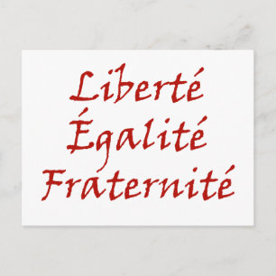 Les Misérables Kärlek: Liberté, Égalité, Fraternit Vykort