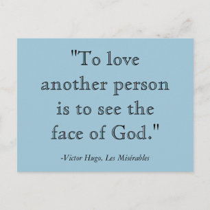 Les Misérables Quote Postcard Vykort