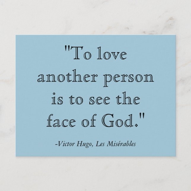 Les Misérables Quote Postcard Vykort (Framsida)