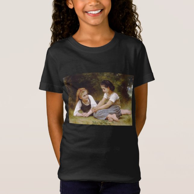 Les Noisettes: Ungflickor som samlar hasselnötter T Shirt (Framsida)