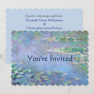 Les Nympheas Vatten Lilies Monet Fine Art Bröllop Inbjudningar