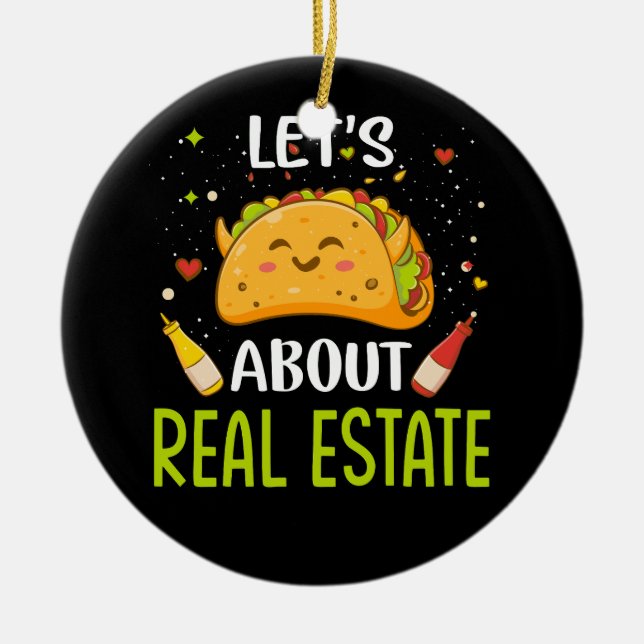 Les om Gods Taco Bout Tacos Mexican Foo Julgransprydnad Keramik (Framsidan)