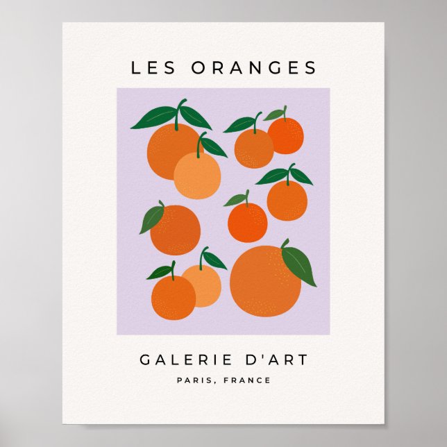 Les Orange 02 Lila Retro Fruit Lilac Poster (Framsidan)