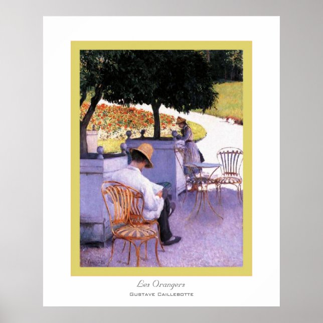 Les Orangers~ Gustave Caillebotte Poster (Framsidan)