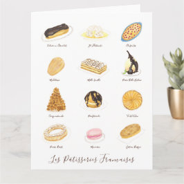 Les Pâtisserie Françaises vattenfärg Kort
