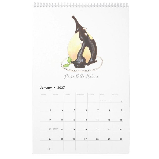 Les Pâtisseries Françaises  Calendar Kalender (Jan 2027)