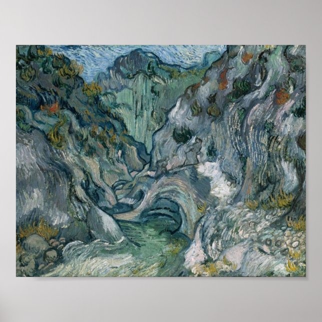 Les Peiroulets Ravine Van Gogh Fine Art Poster (Framsidan)