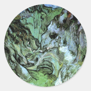 Les Peiroulets-ravinen av Vincent van Gogh Runt Klistermärke
