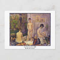 Les Poseuses Ensemble by Seurat Georges