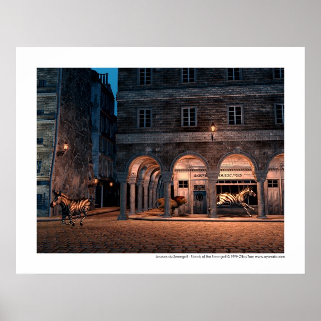 Les rues du Serengeti - Streets of the Serengeti Poster (Framsidan)