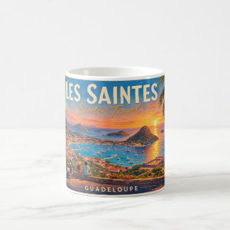 Les Saintes Guadeloupe Sunset Vintage Travel Poste Kaffemugg