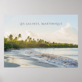 Les Salines strand Martinique Naturskön reser Poster