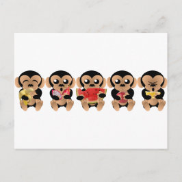 Les singes qui aiment les fruits vykort