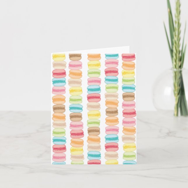 Les tomma Macarons noterar kortet Kort (Framsida)