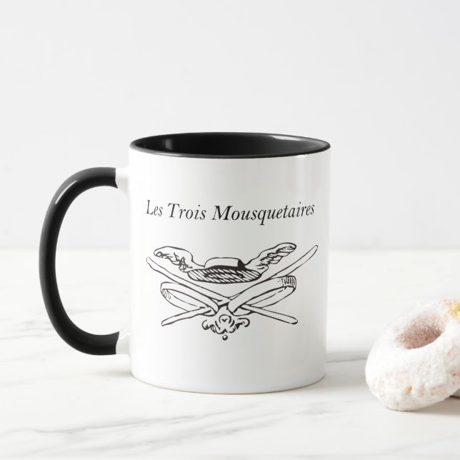 Les trois Mousquetaires - de tre musketörerna Mugg (Med munk)