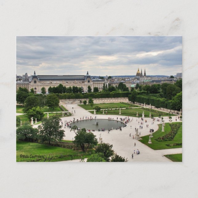 Les Tuileries (trädgårdar) vykort (Framsida)