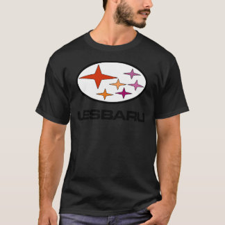 Lesbaru - Lesbian Car Logo Sticker T Shirt