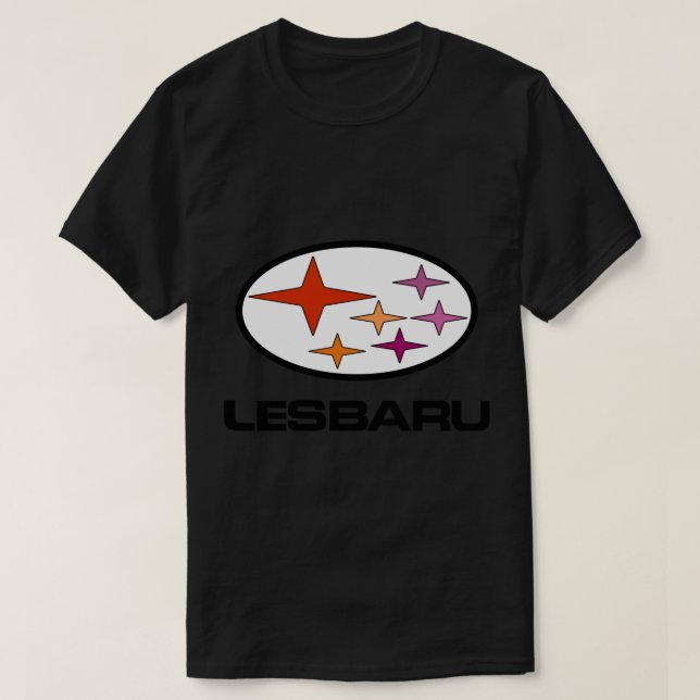 Lesbaru - Lesbisk Bilmärke för Logotyp T Shirt (Design framsida)