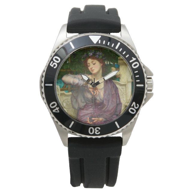 Lesbia och hennes Sparrow (av Edward John Poynter) Armbandsur (Framsida)