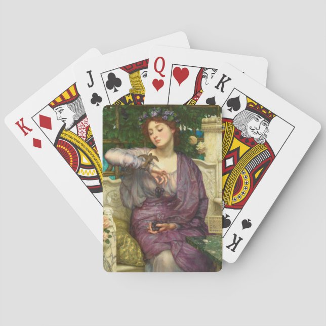 Lesbia och hennes Sparrow (av Edward John Poynter) Casinokort (Baksidan)