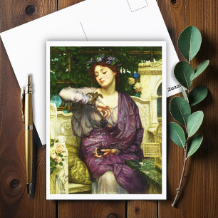 Lesbia och hennes sparv av Herr Edward John Poynte Vykort