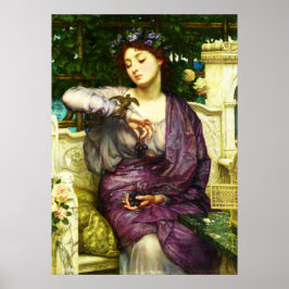 Lesbia och hennes sparv av Sir Edward John Poynter Poster