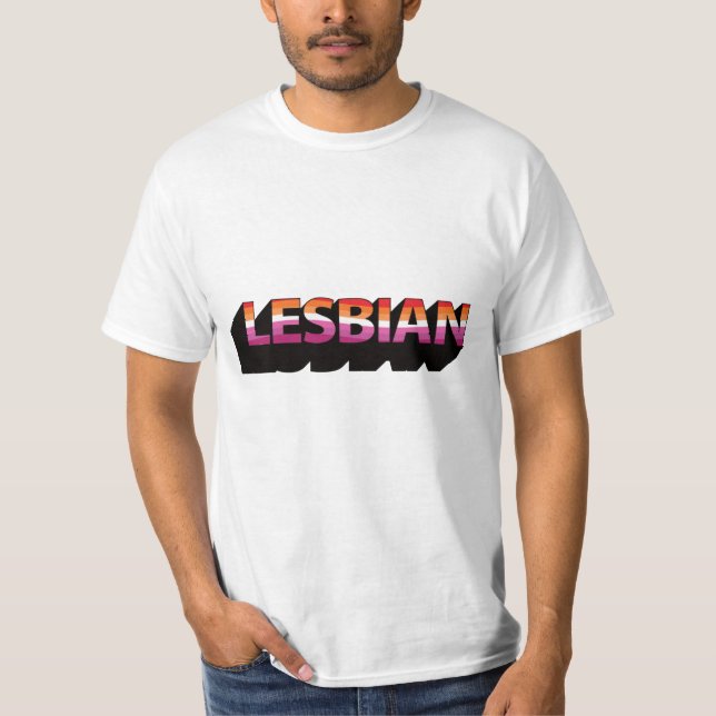 LESBIAN 3D Flagga T Shirt (Framsida)
