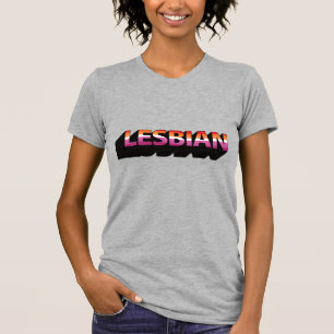 LESBIAN 3D Flagga T Shirt