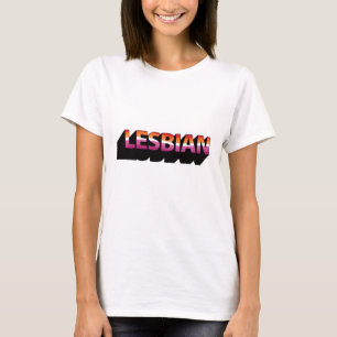LESBIAN 3D Flagga T Shirt