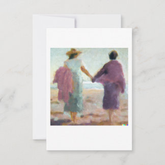 Lesbian Anniversary Card Two Women On The Beach Tack Kort