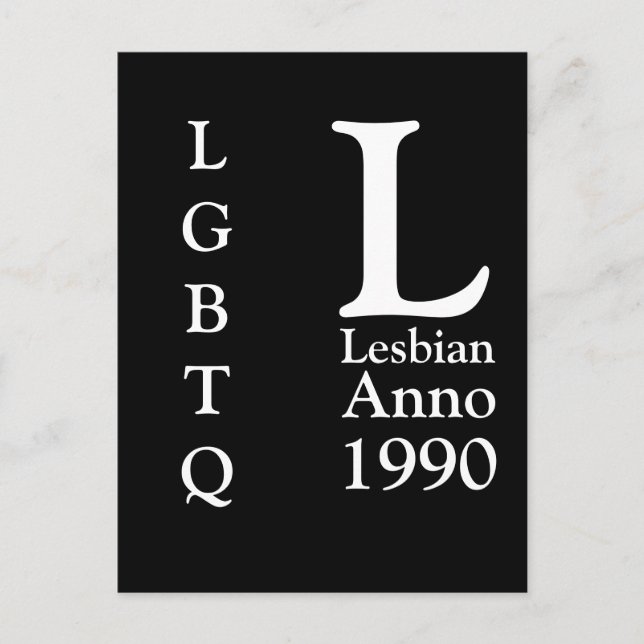 Lesbian Anno ???? | Lesbian Pride   Vykort (Framsida)