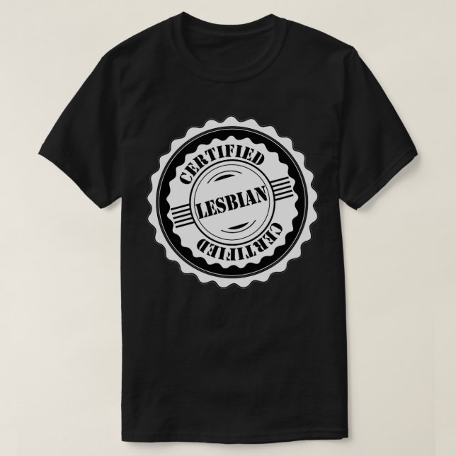 Lesbian Certified Lesbian Stuff LGBTQ Pride  Lesbi T Shirt (Design framsida)