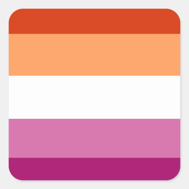 Lesbian Flag Fyrkantigt Klistermärke (Framsida)