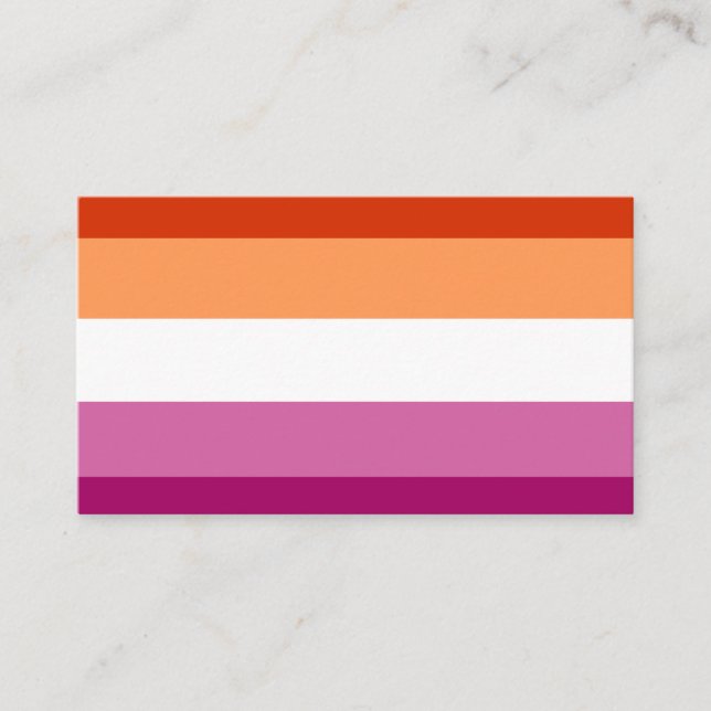 Lesbian Flag Visitkort (Framsida)