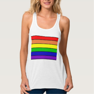 Lesbian LGBT Pride Rainbow Linne Med Racerback