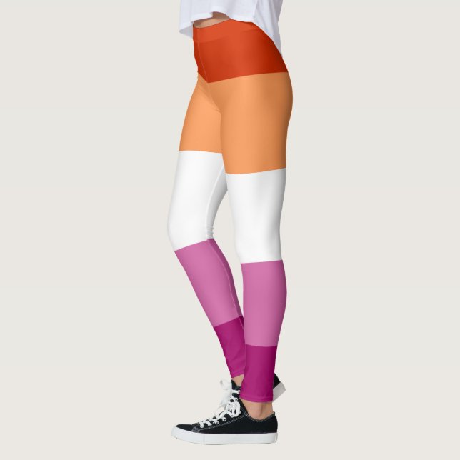 Lesbian Pride Flag Leggings (Vänster)