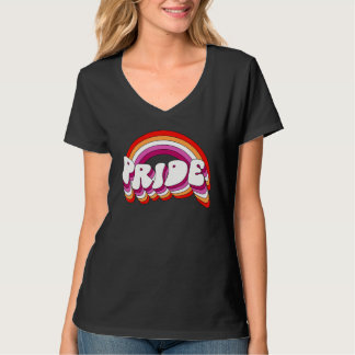 Lesbian Pride Flag LGBTQ Love is Love Gay Rainbow  T Shirt