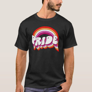 Lesbian Pride Flag LGBTQ Love is Love Gay Rainbow  T Shirt