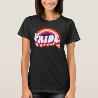 Lesbian Pride Flag LGBTQ Love is Love Gay Rainbow  T Shirt