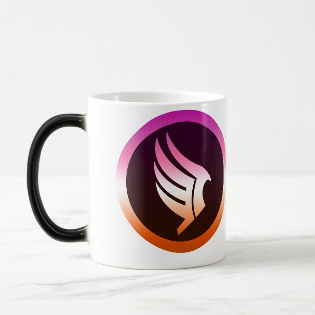 Lesbian Pride Paragon Mass Effect Icon Magisk Mugg (Vänster)