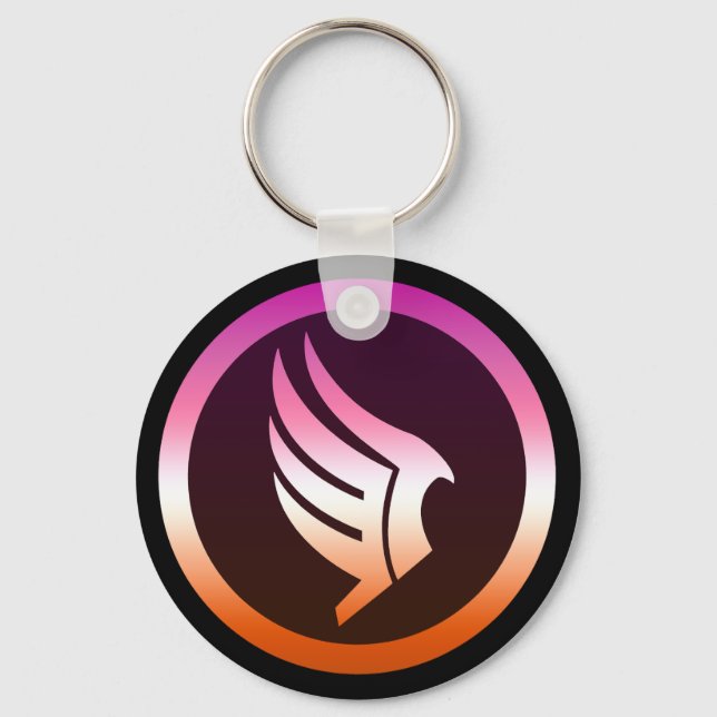 Lesbian Pride Paragon Mass Effect Icon Nyckelring (Framsida)