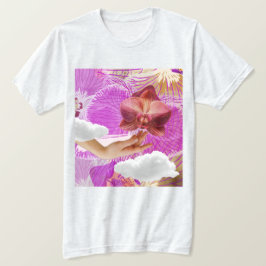 Lesbian Pride Pink Orchid Aesthetic Sapphic WLW T Shirt