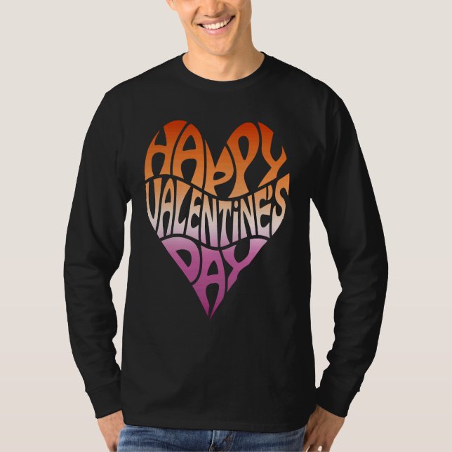 Lesbian Valentine's Day Subtle LGBT LGBTQ Gay Prid T Shirt (Framsida)