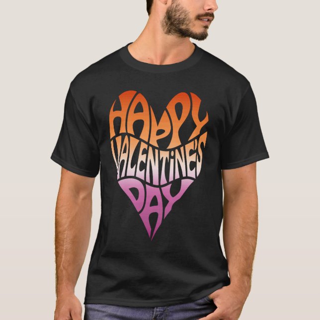 Lesbian Valentine's Day Subtle LGBT LGBTQ Gay Prid T Shirt (Framsida)