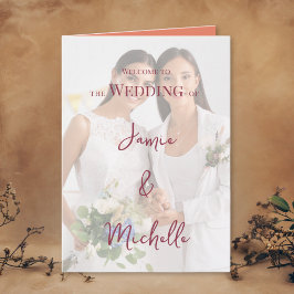 Lesbian Wedding Photo Pride Flag Gradient Program